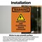Signmission ARC Flash And Electrical With Symbol OSHA Warning Sign, Vinyl Decal, 10in W x 14in L, 2PK OS-2PACK-WS-D-1014-V-12968 - alternate 6
